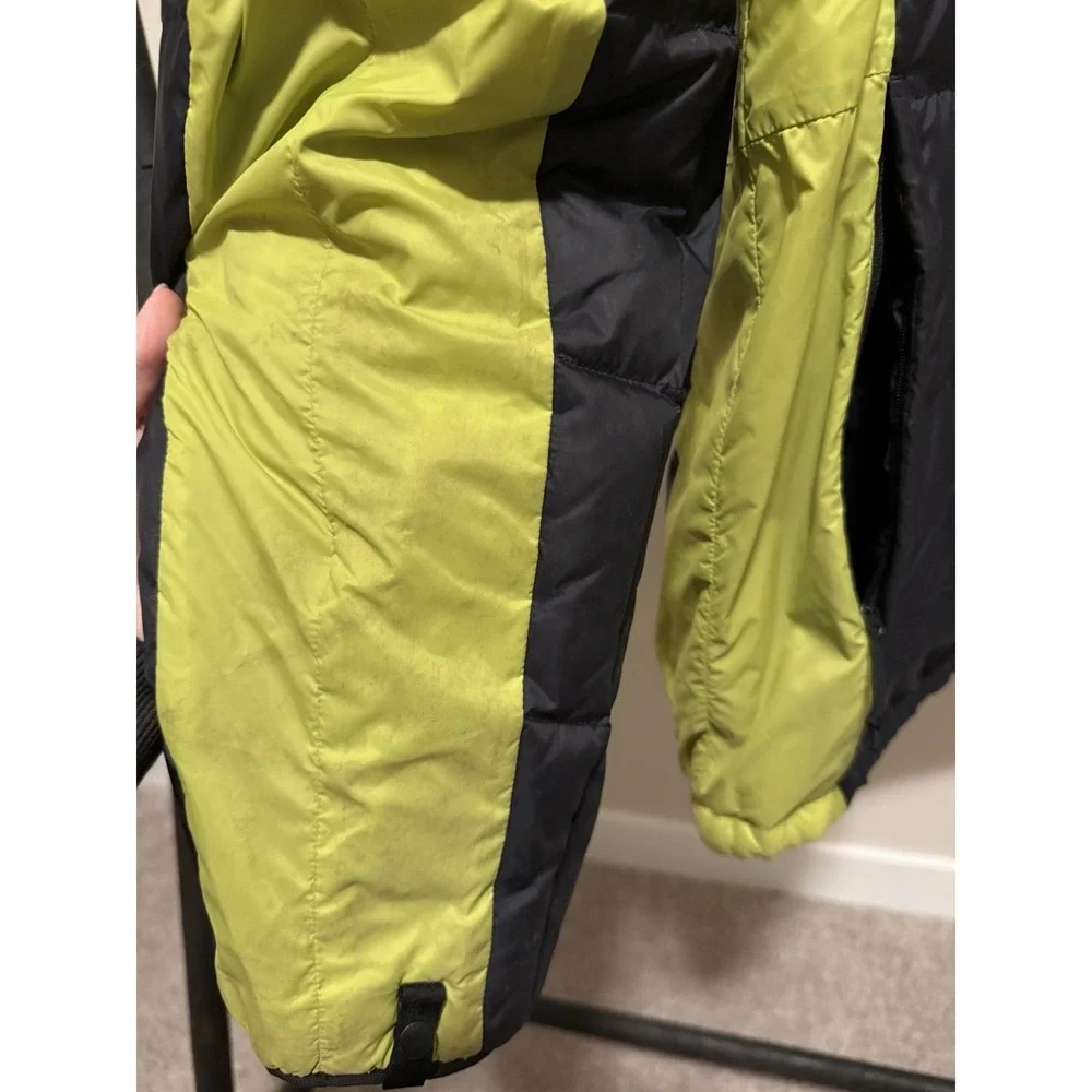 The North Face 550 Down Puffer‎ Jacket Men's XL Black Green Full Zip Gorpcore